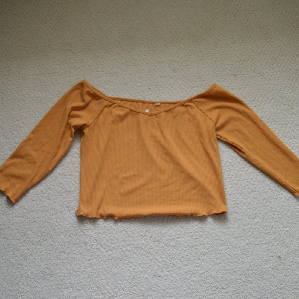 Orange Off The Shoulder Top